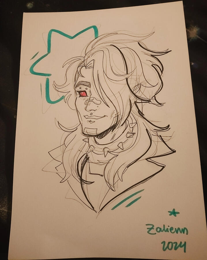 Machete Headshot Comm by Zalienn 2024 Machete Headshot Comm by Zalienn 2024